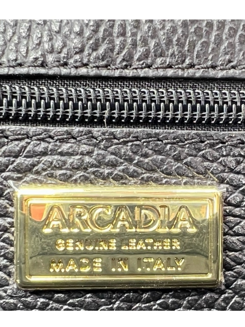 Arcadia Trapeze Medium Crossbody Black Pebbled Leather Handbag Satchel New NWT - Picture 8 of 13